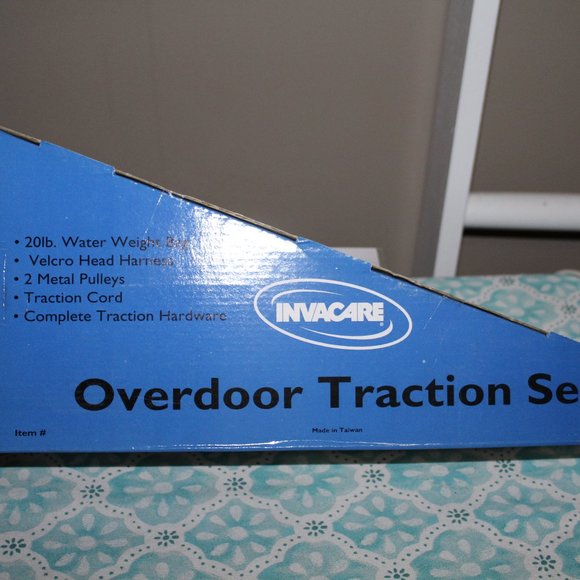 NIB Invacare Neck Back Traction Set Overdoor Cervical Kit 20 lb Weight Bag - Picture 2 of 8